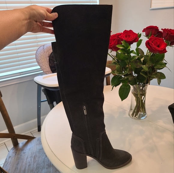 Vince Camuto Shoes Vince Camuto Over The Knee Suede Boots With Block Heel Poshmark